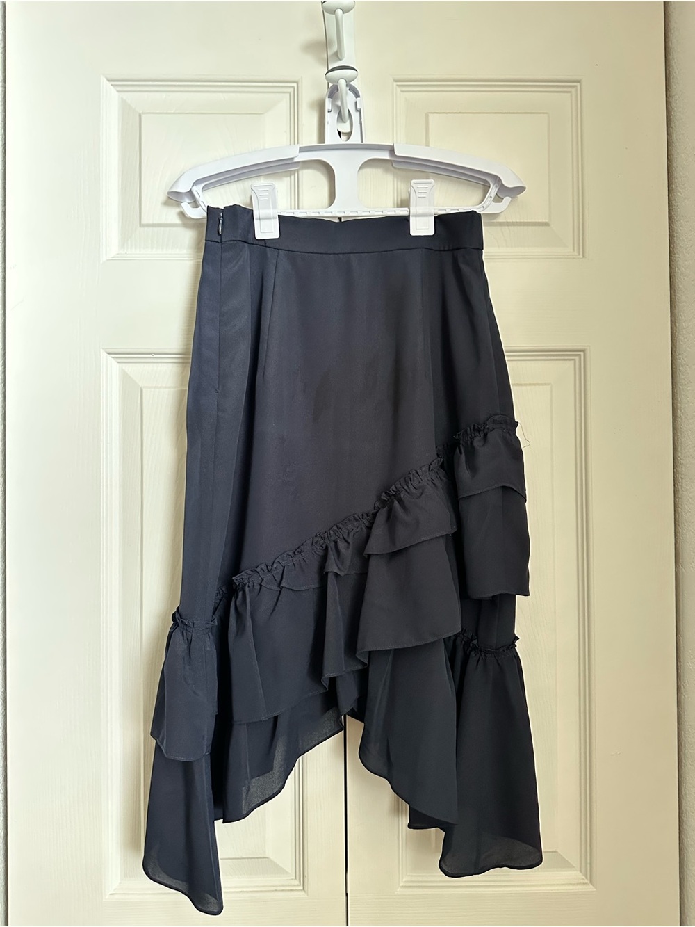 Club Monaco - Navy - Size 00 - Asymmetric Ruffle Skirt - Women